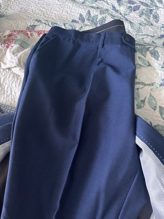 Garnitur granatowy lavard slim