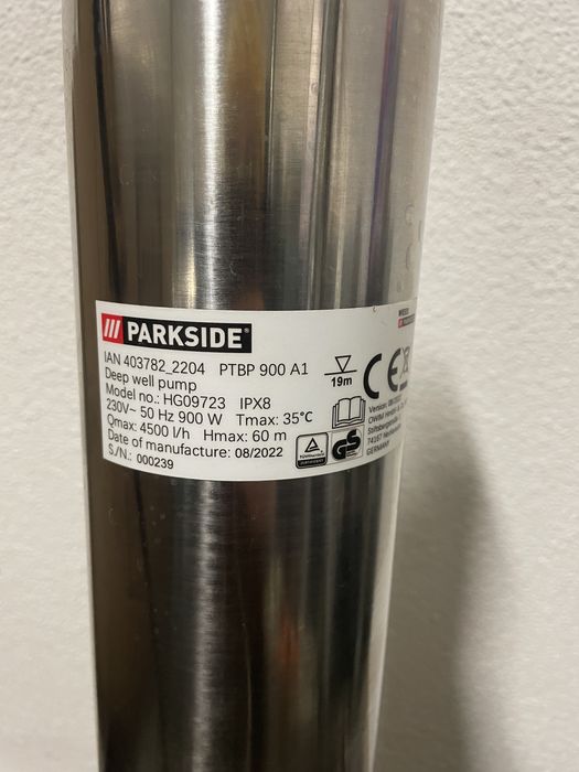 Глубінний насос 60метрів Parkside by Germany