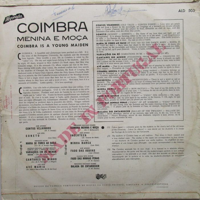 Coimbra - - - - - Is a Young Maiden - - - - - LP só a capa