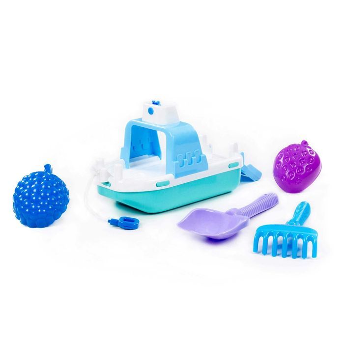 STATEK okręt HOLOWNIK łódź dla dzieci nad morze Wader Polesie