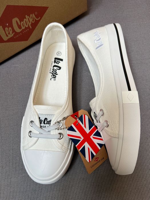 trampki damskie Lee Cooper roz 37/23,5 cm  białe tkanina tenisówki