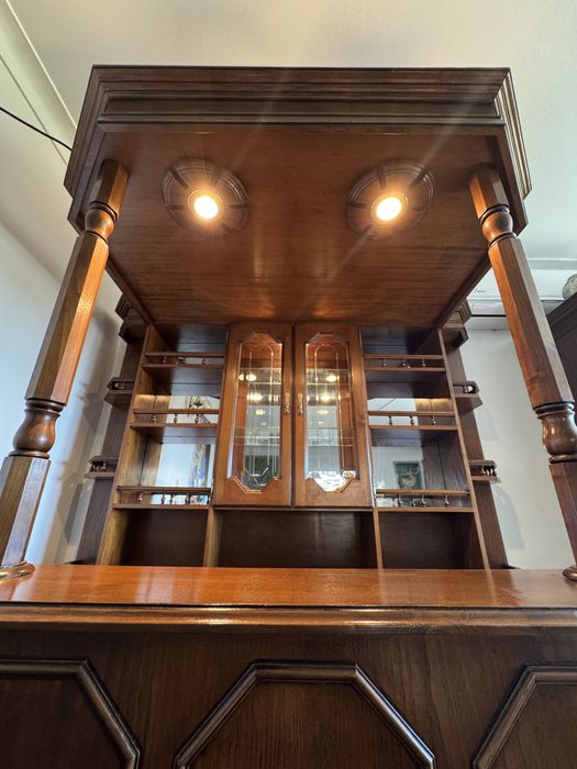 Móvel de bar vintage em madeira maciça, c cerca de 40/50 anos p/ venda