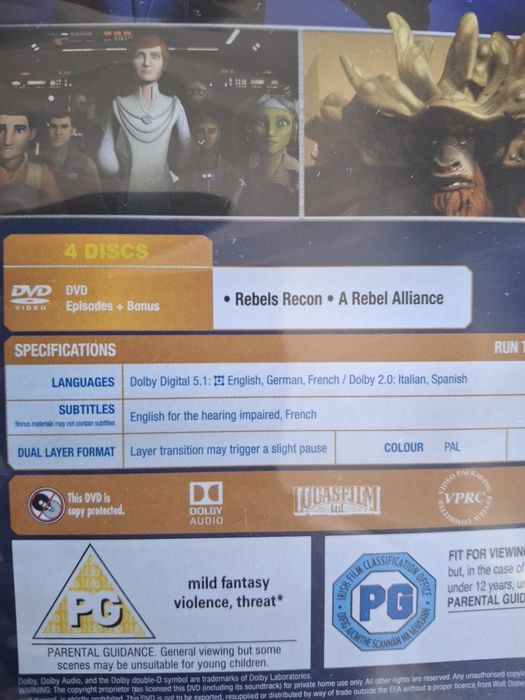 Dvd Star Wars Rebeianci sezon 3 po angielsku