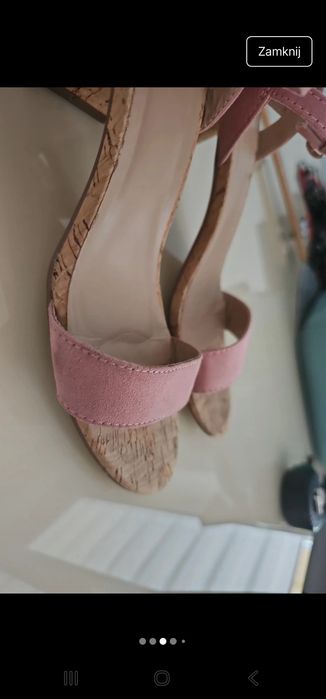 Buty sandałki 39 różowe