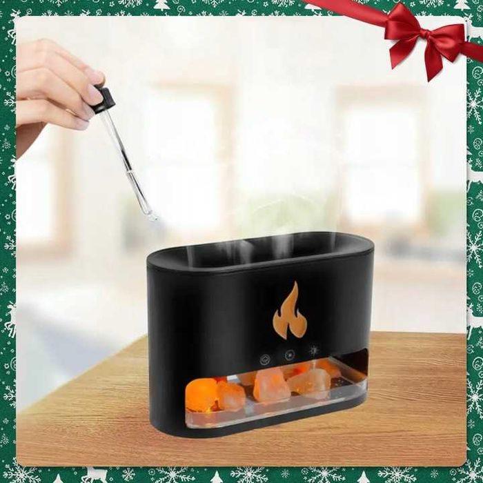 Nawilżacz Powietrza Kominek Lampka Nocna Efekt Płomienia Led Dyfuzor