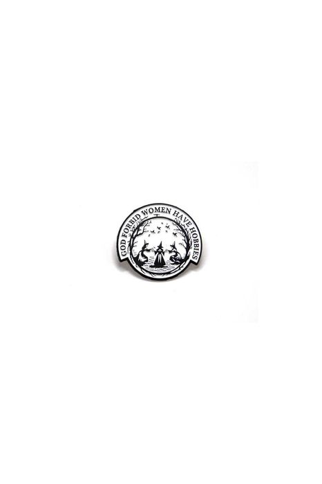 Pin broszka black white czarownice