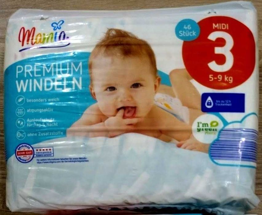 Підгузки Dada, Mamia, Huggies, Beauty Baby,  Conad 3,