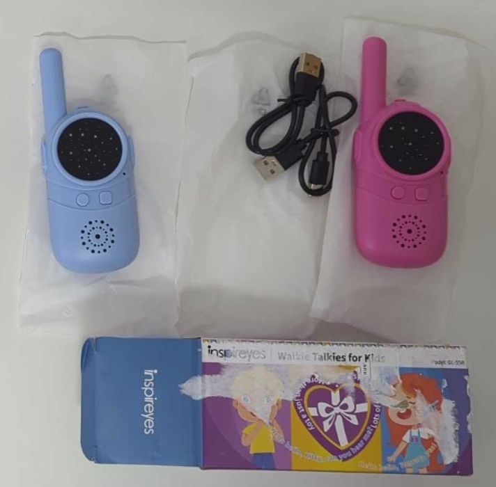 Walkie-Talkies Infantis (Azul + Rosa) — Novos