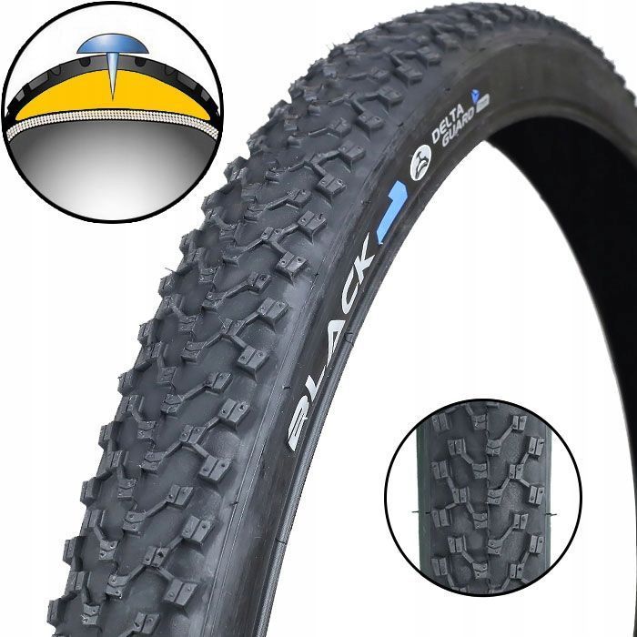Black1 29x2,00 opona 60TPI antyprzebicie 28x2,0 terenowa lekka 50-622