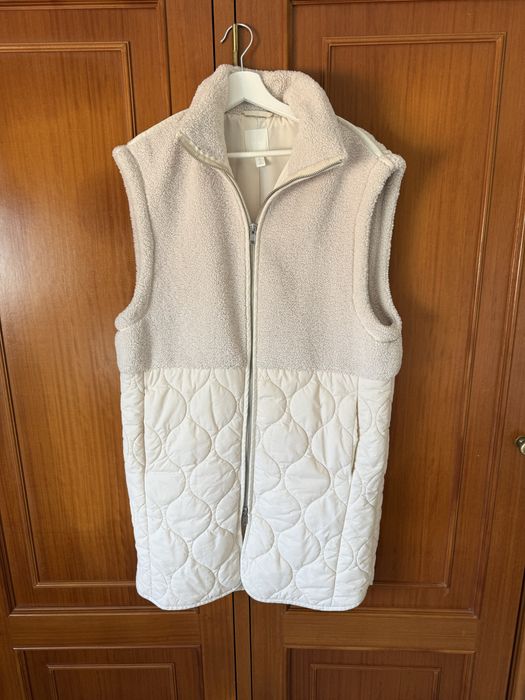 Colete comprido bege H&M