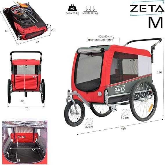 Papilioshop ZETA Przyczepa rowerowa - transporter