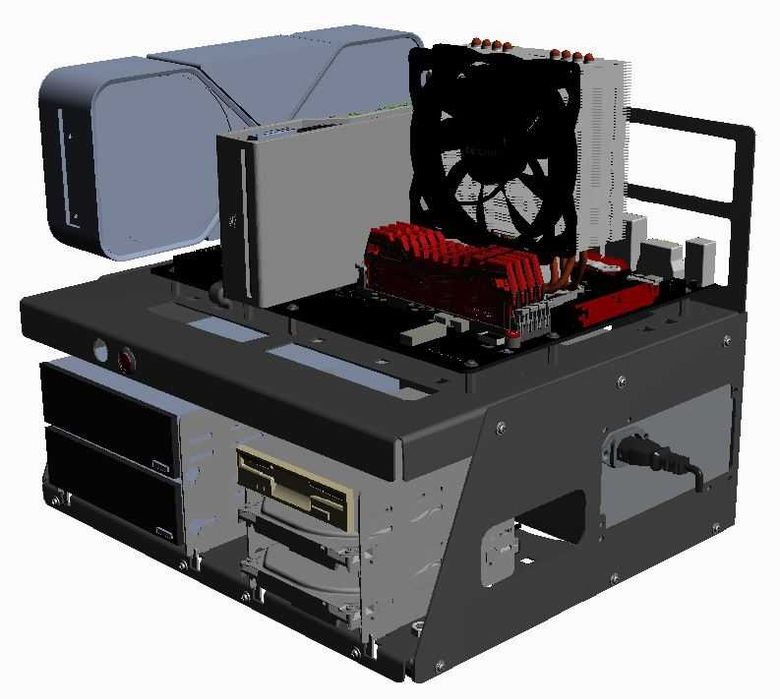Obudowa P-CASE 10 ATX RAW najlepszy test bench na rynku !Profesjonalny