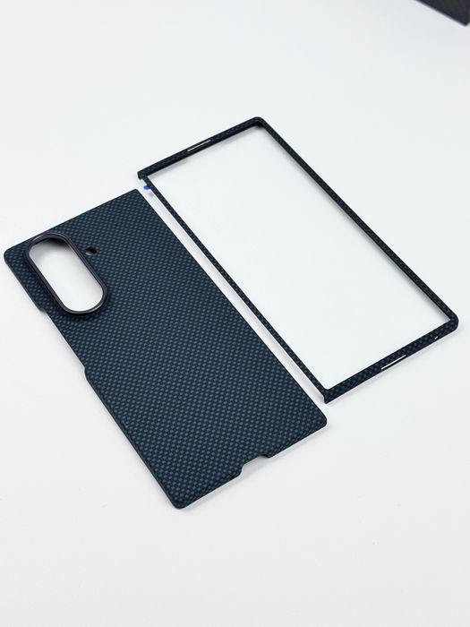 Карбоновий чохол Galaxy Z Fold 7 (Plain) Blue + MagSafe