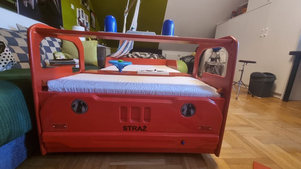łóżko dla dziecka chłopca wóz strażacki używane Białystok/okolice