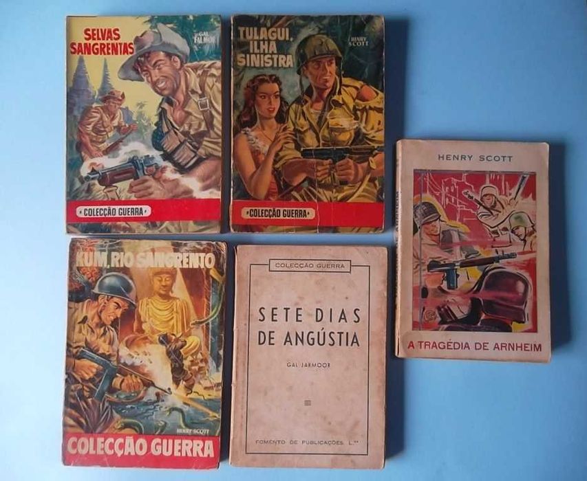 Colecção GUERRA - Completa 5 livros de bolso (anos 50)