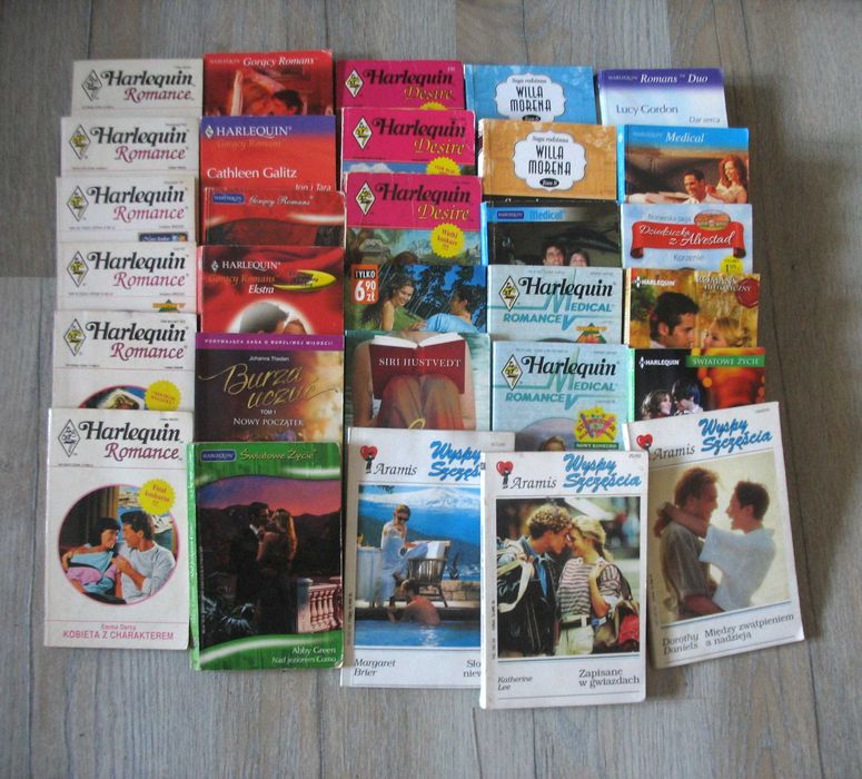 30 x Harlequin i inne romans