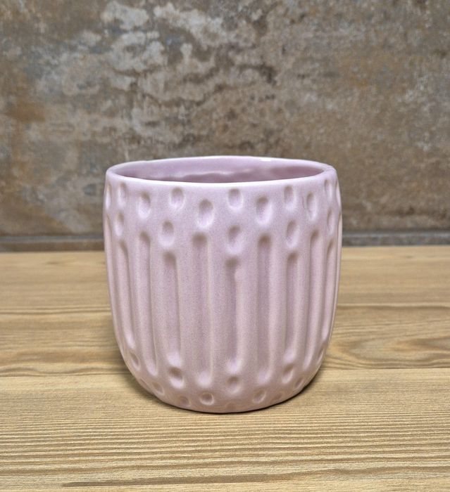 Osłonka ceramiczna Tajemniczy Ogród doniczka różowa mała