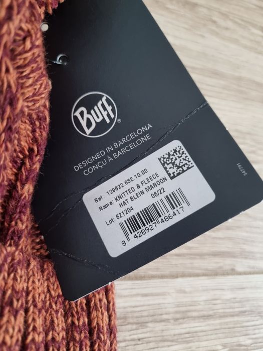 Czapka z pomponem buff brązowy melanż dziecięca