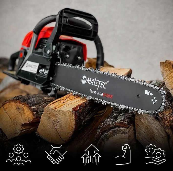 Zestaw XXL Piła łańcuchowa MalTec 4200W 5,7 KM Spalinowa Pilarka NOWA