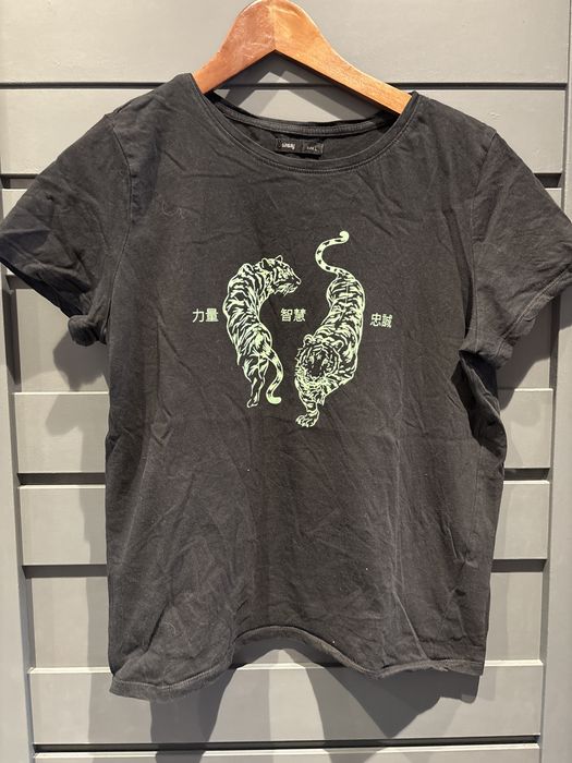 Czarny Tshirt Sinsay Tygrys Roamiar M