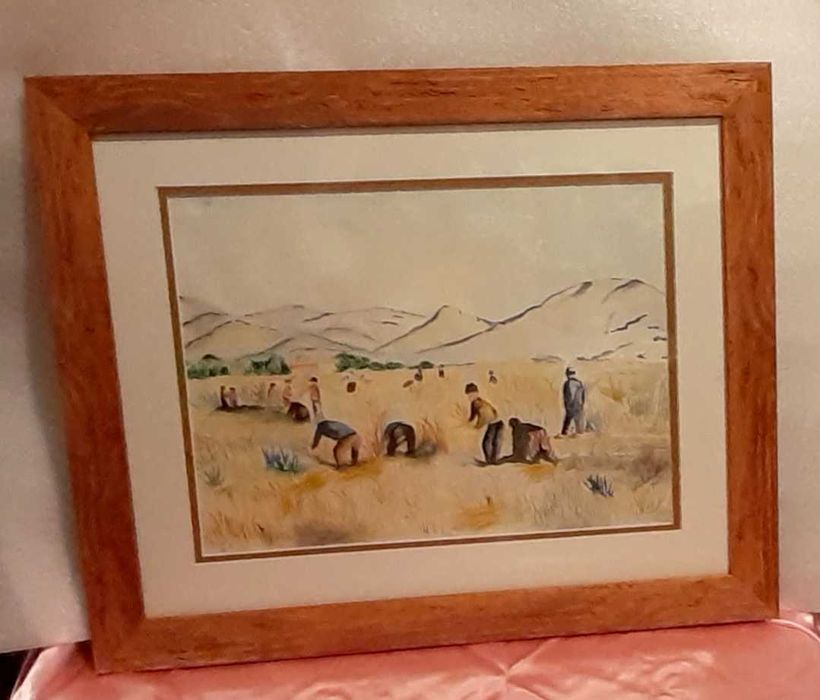 Aguarela sob Papel-Assinado-Tema Alentejo