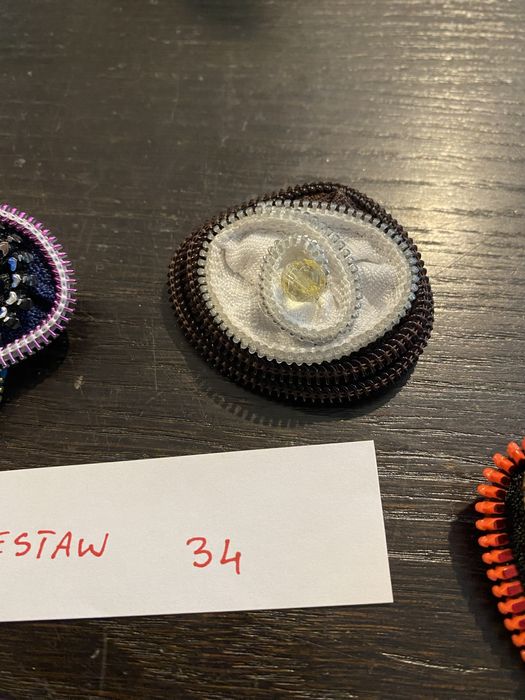Broszki handmade z suwaków unikat zestaw 34