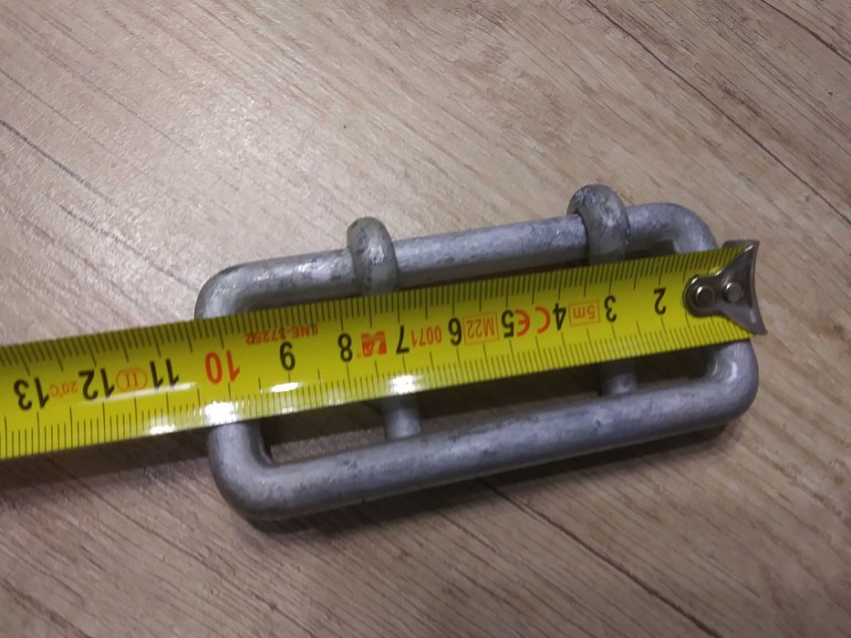 Stara aluminiowa klamra do pasa pas strażacki sprzączka ucho PSP OSP