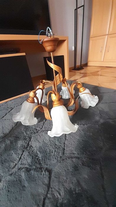 komplet żyrandol + kinkiet