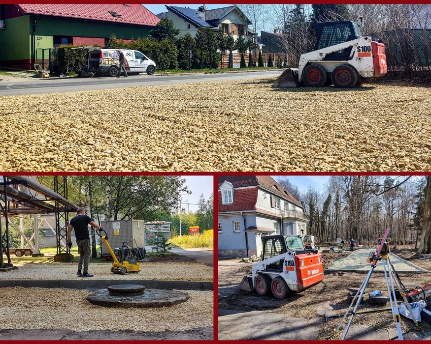 Mini Ładowarka Koparka Traktor | Prace ziemne Ogrody Projekty Drenaże