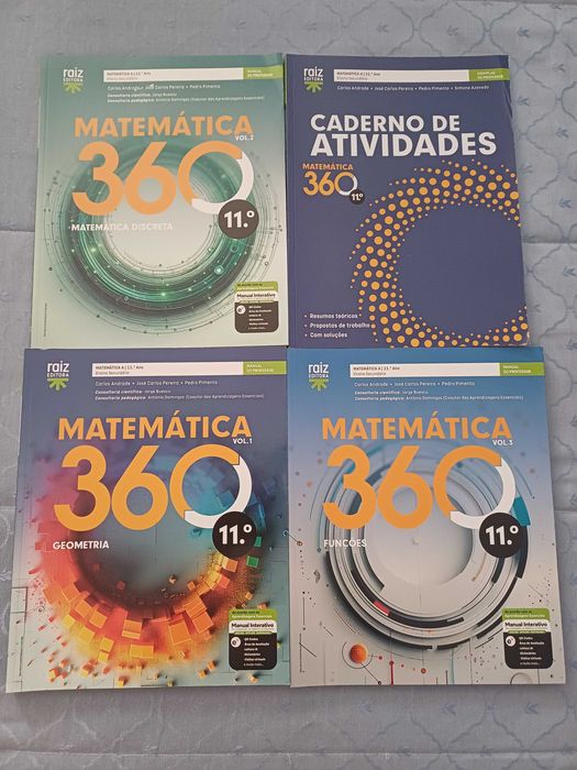 Manuais + caderno atividades 360° Matemática - 11ºano (versão Professor)