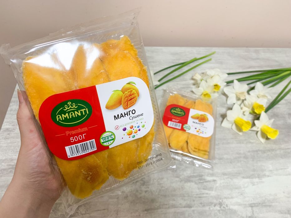 Манго сушене БЕЗ цукру. Аманті, 250г. Сухофрукти