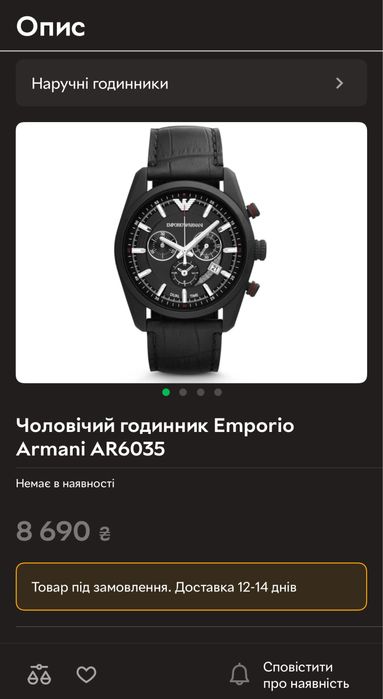 Годинник Emporio Armani AR6035