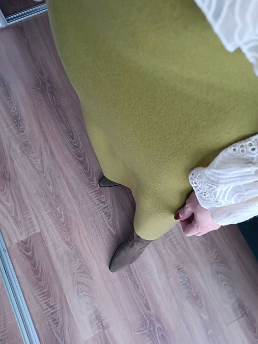 Spódnica dzianinowa długa zieleń sweterkowa