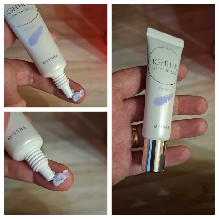 Основа база под макияж Missha Lighting Tone Up Base SPF30 Violet +тени