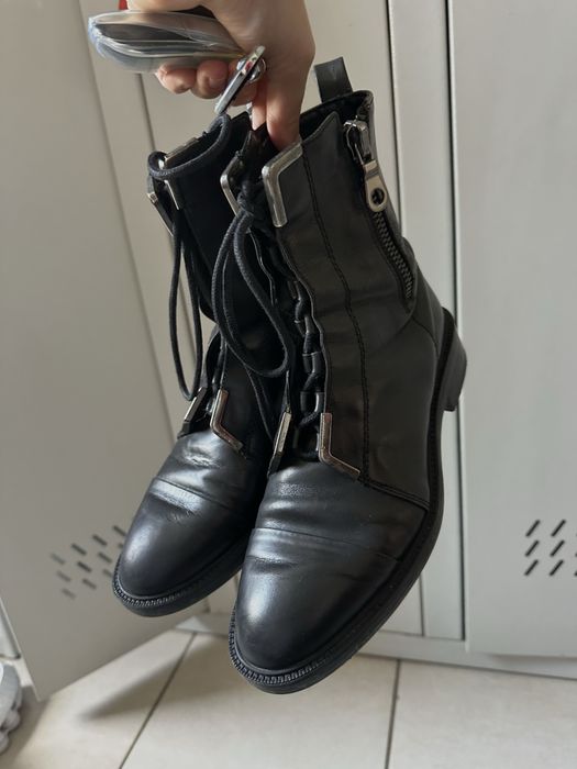 Botki czarne Zara