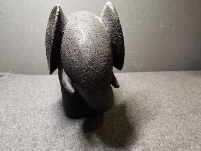 Słoń ceramiczny czarny figurka
