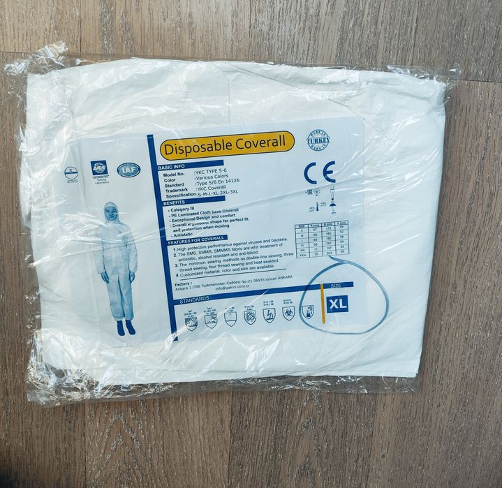 Захисний комбінезон з капюшоном XL типу 5/6