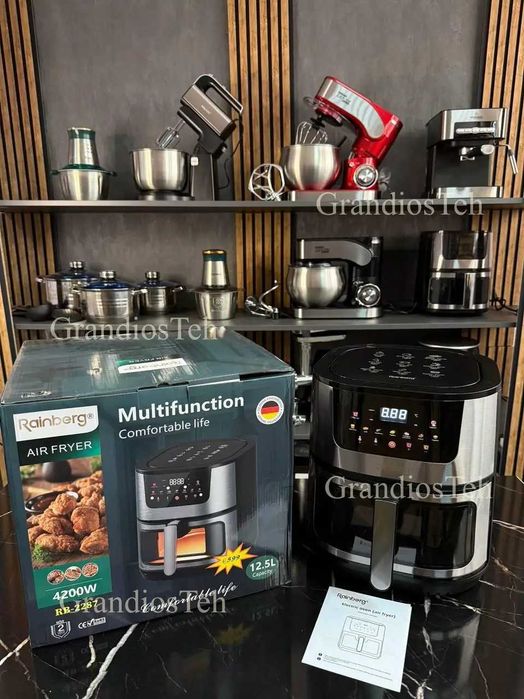 НЕМЕЦКИЙ аэрогриль Rainberg RB-2287 12.5 л, 4200 Вт, аэро фритюрница