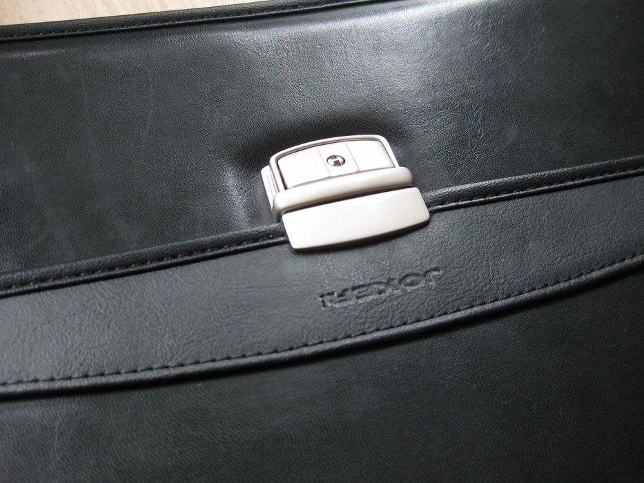 Teczka skórzana męska czarna nowa