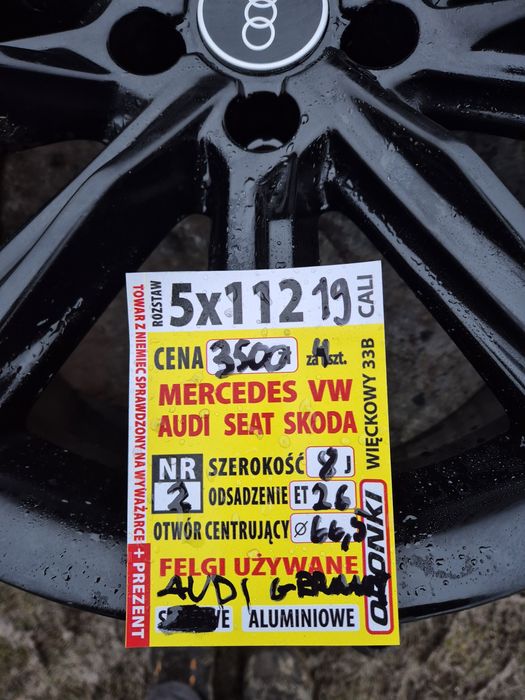 Alufelgi 5x112 19Cali VW Audi Seat Skoda Mercedes