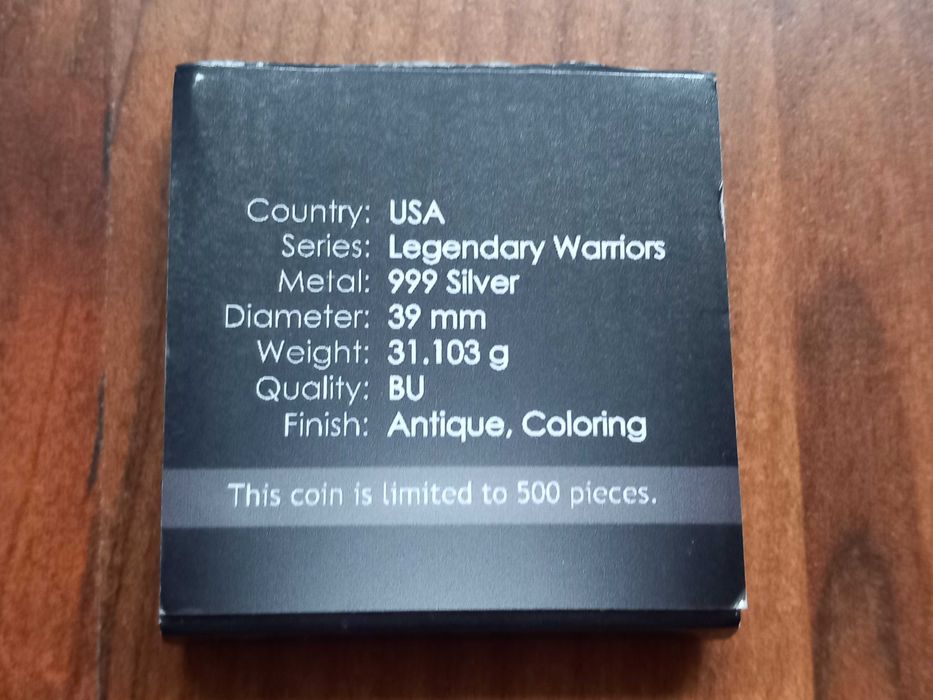 Moeda 1oz "Spartacus" - Apenas 500 Exemplares