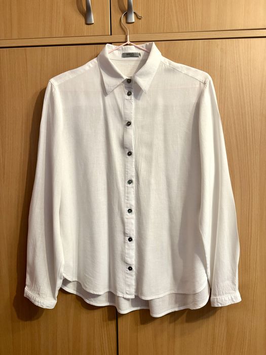 Жіноча біла лляна сорочка Spring Fashion