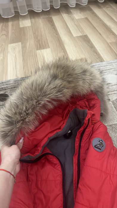 Комбінезон з натуральним мехом енота