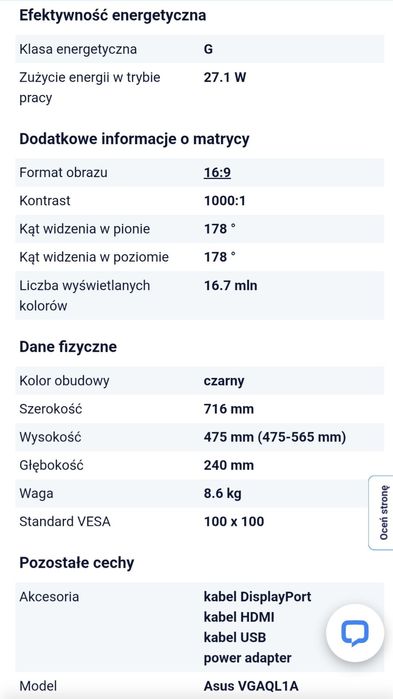 Monitor ASUS TUF Gaming VG32AQL1A - 170Hz | QHD | 31,5 cali | IPS | 1m