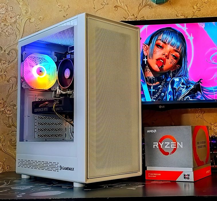 ПК RTX4060/ Ryzen 5 5500/ 16Gb DDR4/ B450 игровой компьютер АМ4