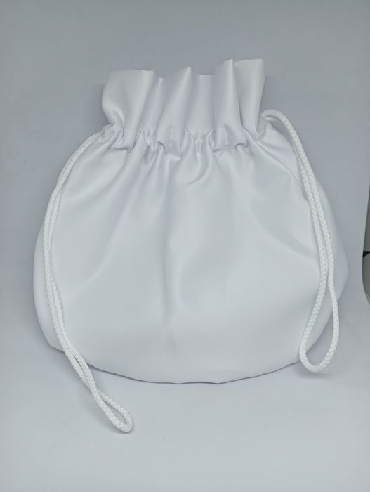 Torebka komunijna biała, gładka
