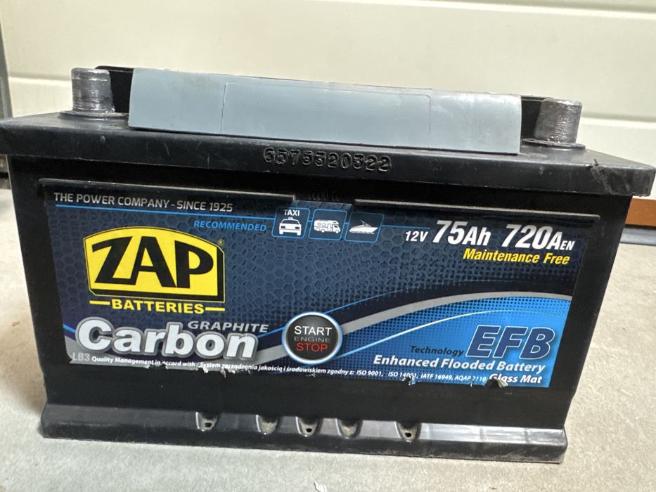 Akumulator ZAP EFB 75Ah 720A