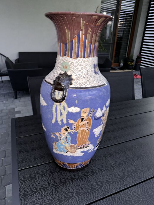 Wazon ceramiczny w stylu Satsuma 58 cm