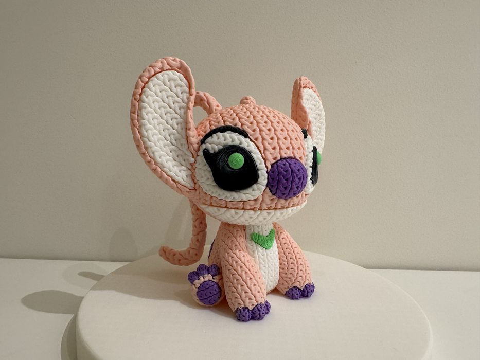 Figura 3D Rosa Estilo Angel - Lilo & Stitch