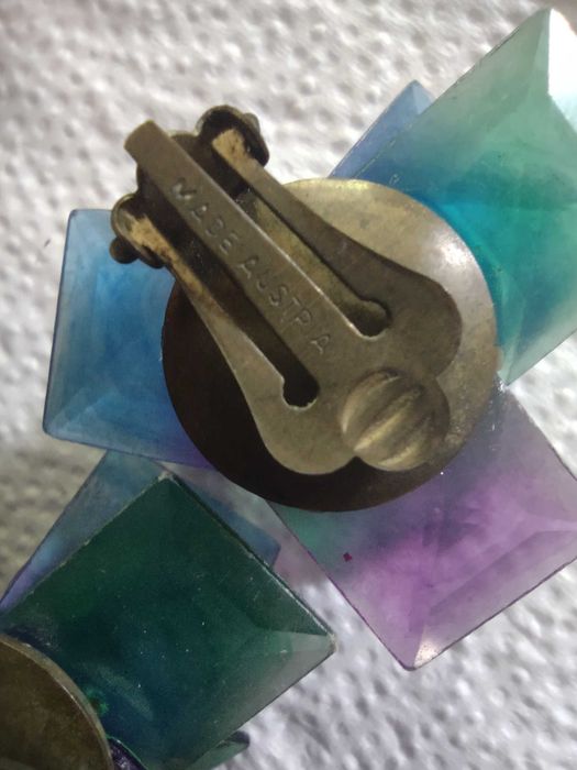 Stare klipsy lucite Austria
